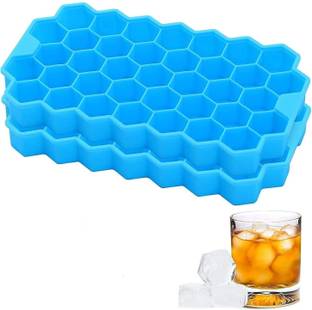 Wonder Work Silicon Ice Cube Mould Trays Honeycomb Design Small Cubes for Fridge Blue Silicone Ice Cube Tray