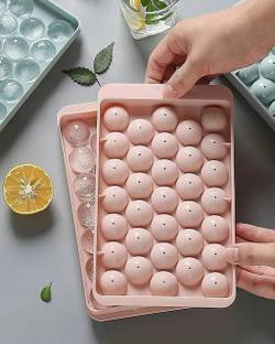mehra Ice Cube Tray Round 33 Grid Mini Ball Making Sphere Ball Mold for Freezer Multicolor Plastic Ice Cube Tray