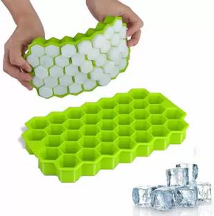 Cltllzen Flexible Honeycomb Shape Ice Cube Tray Mould Cake Maker Kitchen Silicone Green Silicone Ice Cube Tray
