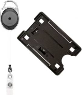 DRIKIPO Plastic ID Badge Holder, ID Badge Reel