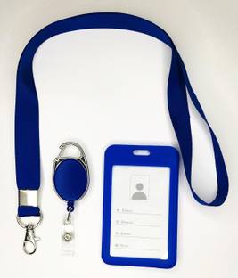 I CARDE Plastic ID Badge Holder, ID Badge Reel, Lanyard