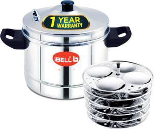 iBELL 6P24 Stainless Steel Idly Cooker/Idly Maker (6-Plates | 24 Idlys) Induction & Standard Idli Maker