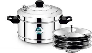 Nolta Stainless Steel Idli cooker with Thick core Induction & Standard Idli Maker