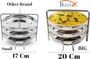 BLLUEX All-in-One Stainless Steel Dhokla Maker Big Size with 3 Plates & Standard Standard Idli Maker