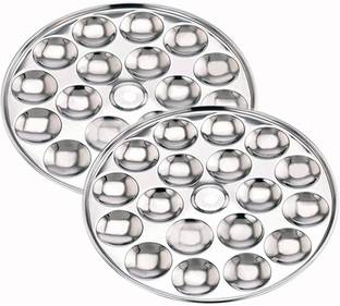 Prithi Home's and Kitchen Stainless Steel 2 Mini Idly plate without Stand/Mini Idly maker/Mini Idly Plates Induction & Standard Idli Maker