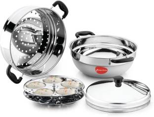 MAHAVIR 10 idli Steamer Mutli Kadhai Induction & Standard Idli Maker