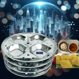 TENNYSON SQUARE SHAPE IDLI STAND 4 PLATES Induction & Standard Idli Maker