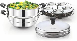 DIAMOND Diamond Multi-tiered Kadai for Making 10 Idlies Standard Idli Maker