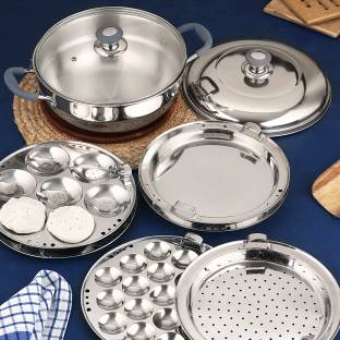 Chakmak Iroko Triply Multi-kadhai Standard Idli Maker