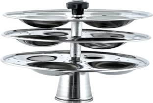 BLLUEX Stainless Steel Idli Stand for Idli Maker Pot (3 Plates/ 12 Idlis) - 1 Unit Induction & Standard Idli Maker