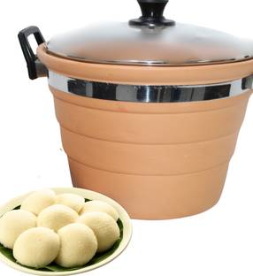 Stark Mart Priemum Elegantly Designed Terracotta Idly Maker Earthenware Special Idli Cooker Standard Idli Maker