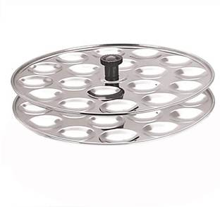 Prithi Home's and Kitchen Stainless Steel Mini Idly Maker/Stand with Bakelite knob Induction & Standard Idli Maker