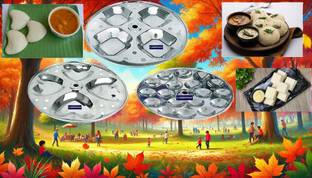 TENNYSON SQUARE HEARTS MINI IDLI PLATES EACH 1 Induction & Standard Idli Maker