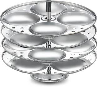 Judge 4SS|Cook 16 Idlis At Once|Convenient| Versatile|4 Stainless Steel Plates Standard Idli Maker