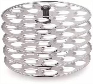 Prithi Home's and Kitchen Mini Idli 5 Plates Stainless Steel Idli Stand/Idli Maker Makes 90 Mini Idlis Induction & Standard Idli Maker