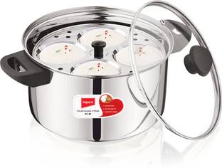 Impex Stainless Steel Idli Cooker 4.5 L 1 Year Warranty, Induction Idli Maker