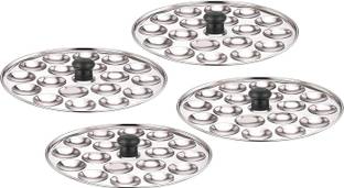 THANGAM FRESHOME Stainless Steel Idli Plates – 14 Cavity Each, Pack of 4 for Steamer Induction & Standard Idli Maker