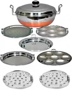 MITHALI All In One 7 Plates Steel Idly Cooker / Idli Kadhai Steel Standard Idli Maker