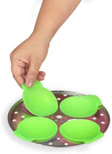 ESSPY 8 Pc Silicone Idli Tray, Idly Maker, Idli Liners, Multipurpose, Perfect Round Standard Idli Maker