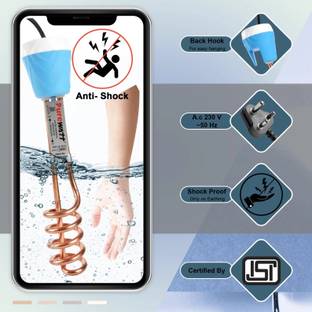 Pure Watt ISI Mark Shock-Proof & Water-Proof PWE012 Copper 2000 W Shock Proof Immersion Heater Rod