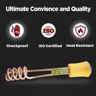 Energise home 1500W Immersion Rods | ISI Marked | Safe | Quick Heating Combo 1500 W Shock Proof Immersion Heater Rod