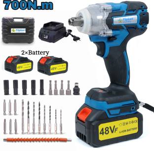 Flipkart SmartBuy Cordless Impact Wrench 700Nm, 2 Battery 48Vf Power Tools 1/2" Square Shaft Cordless Impact Wrench