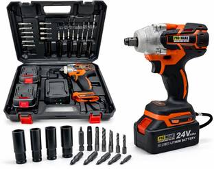 MPT MXP-IW350 CORDLESS BRUSHLESS IMPACT WRENCH 350NM TORQUE,24V MAX LI-ION BATTERY & CHARGER Cordless ...