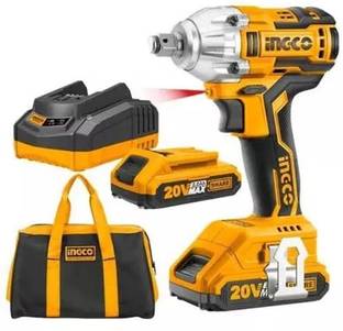INGCO 20V Lithium-Ion Impact Wrench, CIWLI2001 with Battery & Charger Cordless Impact Wrench