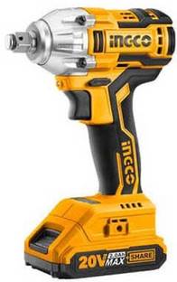 INGCO CIWLI2001 20v|300NM Torque, with 2pcs Batteries & Charger Cordless Impact Wrench