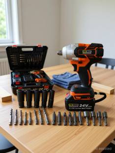 Mat max MXP-IW350 CORDLESS BRUSHLESS IMPACT WRENCH 350NM TORQUE,24V MAX LI-ION BATTERY & CHARGER Cordl...