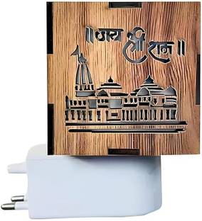 Radhey Radhey Electric Kapoor Dani for Home,Office with On/Off Switch & Night Lamp Wooden Incense Holder