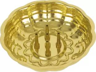 FuerDanni Incense Stick Holder Pure Brass Dhoop Agarbatti Stand/Holder with Ash Catcher Brass Incense Holder