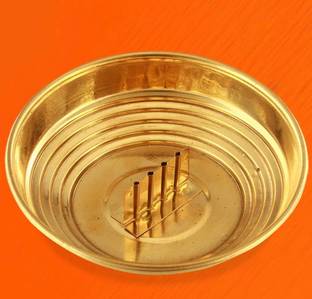 Sacch Agardan-1Sacch Agarbatti Stand With Ash Catcher,35Gms Wt, 10.2Cms, Brass Brass Incense Holder