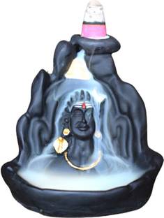 welno international Antique Adiyogi Shiva Smoke Fountai for Pooja shiva Idol Decorative Showpiece  -  10.16 cm