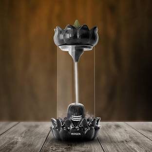 Modinity Smoke Shivling Fountain with Free of 10 Backflow Cones/Dhoop Decorativ Showpiece Decorative Showpiece  -  22 cm