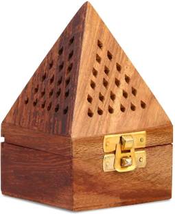 HAPY HAVEN Dhoop, Agarbathi Stand, Computer Sambrani (Width 3 Inch) Wooden Incense Holder