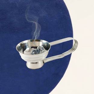 CHEF TURTLES Dhuna Loban Burner Dhooni Dhoop Dani Dhuni Steel Dhoop Dani Stainless Steel Incense Holder