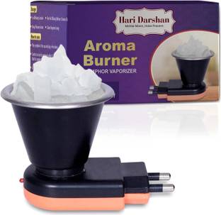 Hari Darshan Hari Darshan Electric Aroma Burner & Smoke-Free Camphor Diffuser for Home/Office Stainless Steel Incense Holder