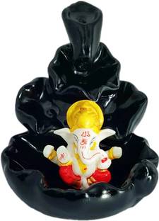 AROHI ENTERPRISES Ganesh Idol Fountain Incense Cone Holder Polyresin Incense Holder