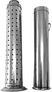 upalabdh Agarbatti Incense Stick Diya Stand Holder with Ash Catcher and Stroage Container Stainless Steel Incense Holder