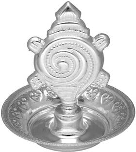 Sri Jagdamba Pearls Fish Design Incense Holder Silver Incense Holder