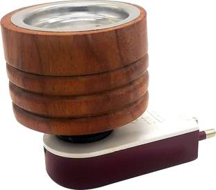 Panca Kapoor Dani, Camphor Diffuser Electric Kapoor Burner Lamp Wooden Incense Holder
