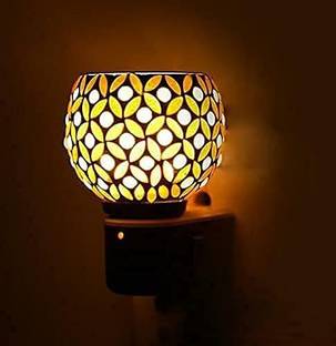 OURVIC Electric Kapoordani | Camphor Burner | Multipurpose Aroma Dhoopdani | Night Lamp Glass Incense Holder
