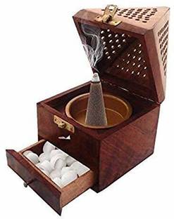 Arif INT Dhoop Holder, Dhoop Batti Daan Loban Daan Wooden Incense Holder Wooden Incense Holder