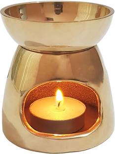 Pure Source (India) Solid Brass Aroma Burner/Candle Burner/Oil Diffuser/Dhoop Dani (3.3 Inch) Brass Incense Holder