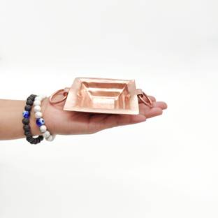 Flipkart SmartBuy Handcrafted Pure Copper Dhuni | Burner with Handle On Both Side for puja Copper Incense Holder