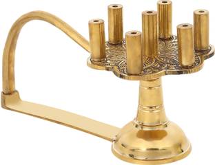 DOKCHAN Brass antique Incense Holder Agarbatti Stand With Unique handle Designing Brass Incense Holder