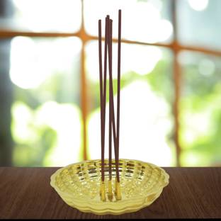 DIVINEDECOR Pure Brass Agarbatti Stand, Five stick holder Brass Incense Holder