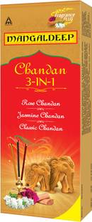 मंगलदीप Chandan 3in1 - rose chandan, jasmine chandan and classic chandan (226 gm) अगरबत्ती