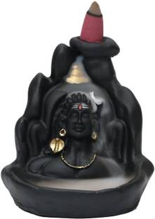 STARDOM MART MEDITATION ADIYOGI BACKFLOW INCENSE STICK BURNER WITH 30 CONES SANDAL